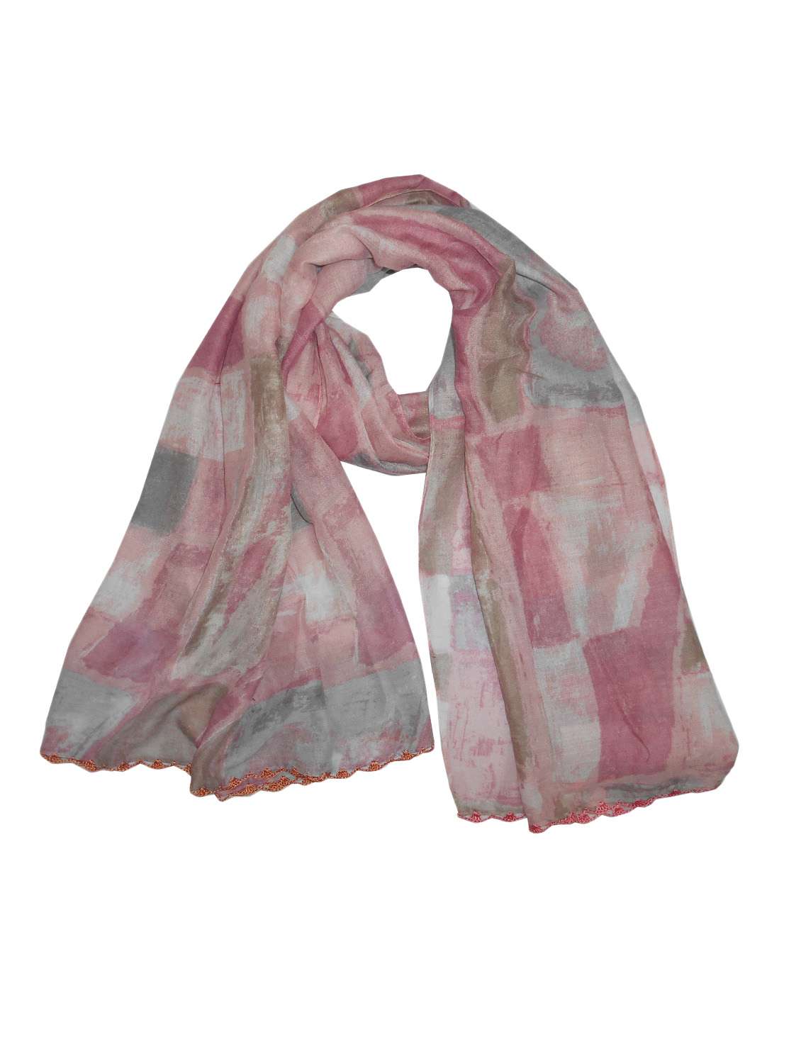 pink polyester scarf