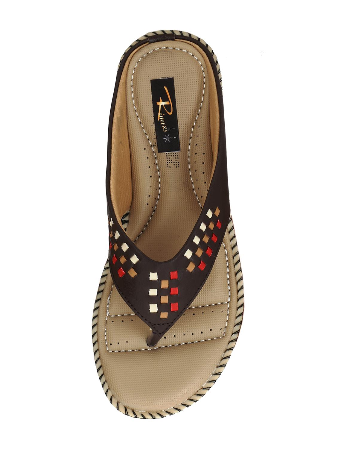 brown leatherette slippers - 14963438 - Standard Image - 4