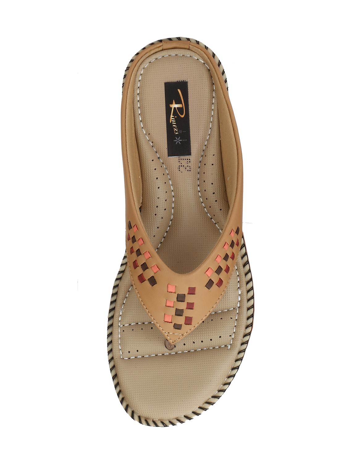 tan leatherette slippers - 14963439 - Standard Image - 4
