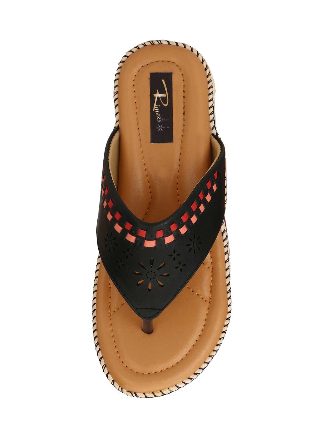 black leatherette slippers - 14963441 -  Standard Image - 4