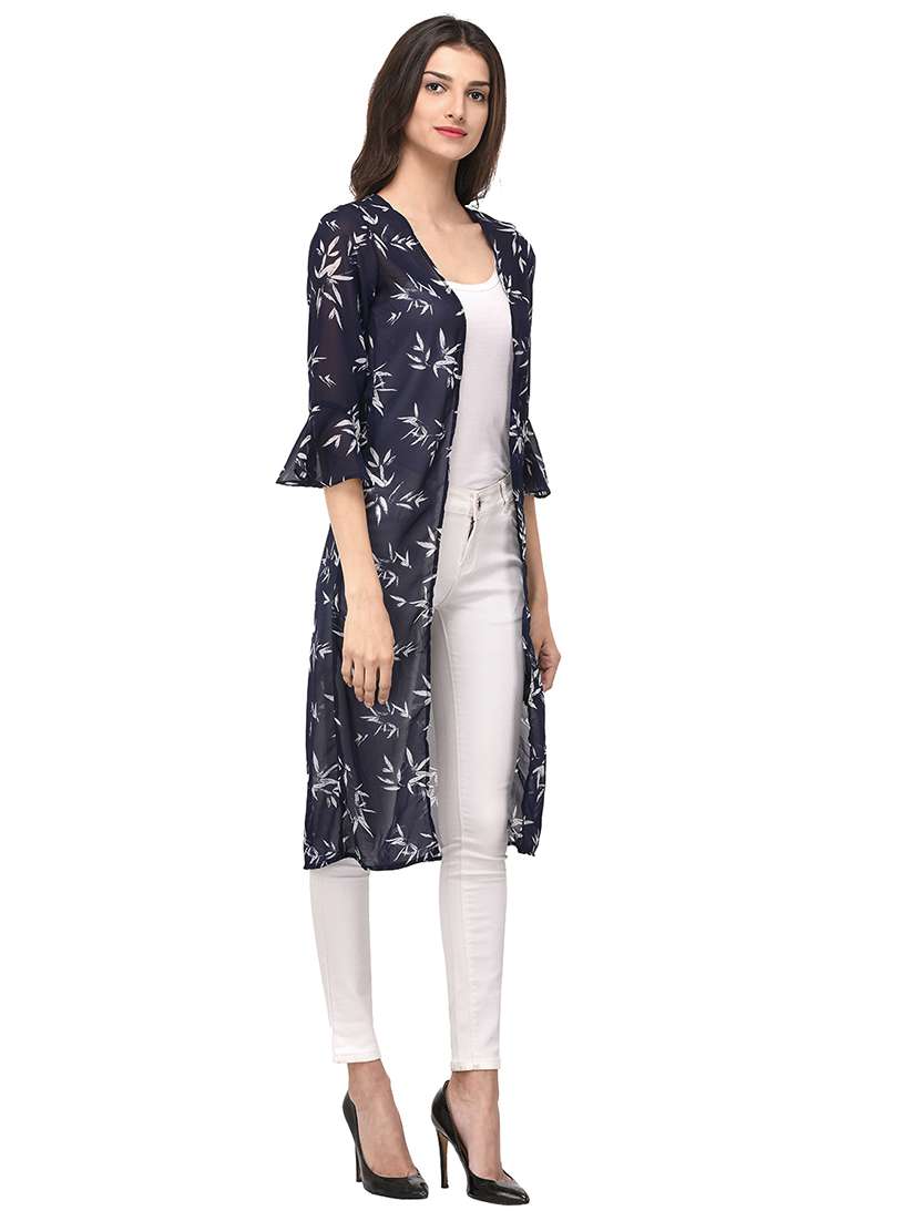 navy blue printed shrug - 14963885 -  Standard Image - 1