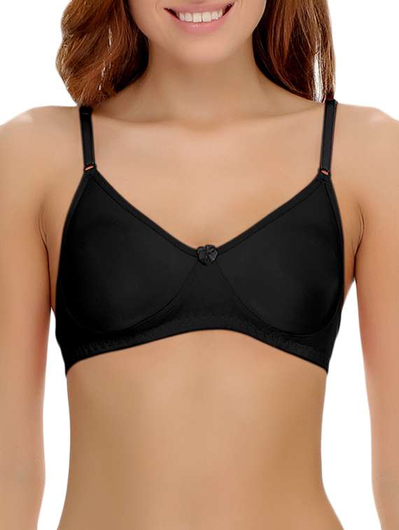 set of 2 bow patch solid bra - 14964753 -  Standard Image - 1