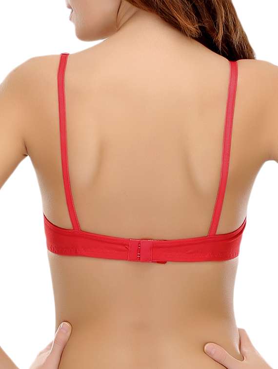set of 3 bow patch solid bra - 14964768 -  Standard Image - 6
