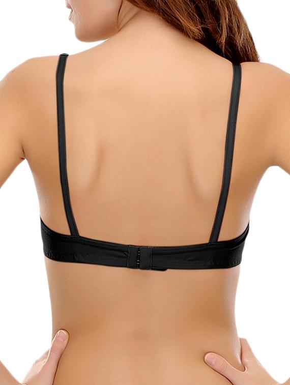 set of 3 bow patch solid bra - 14964771 - Standard Image - 4