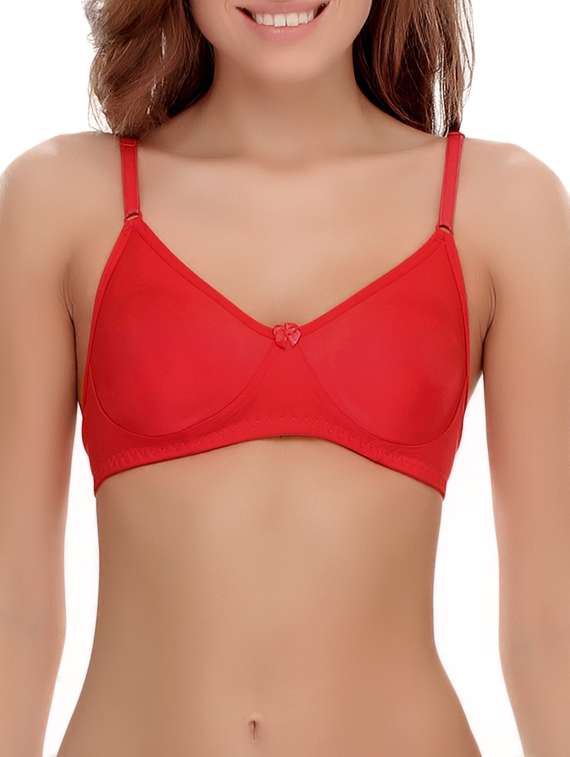 set of 3 bow patch solid bras - 14964774 -  Standard Image - 1