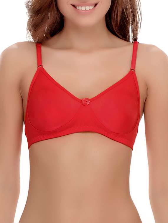 set of 3 bow patch solid bras - 14964775 -  Standard Image - 1