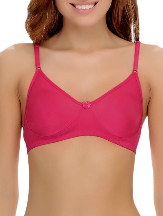 set of 2 bow patch solid bra - 14964780 -  Standard Image - 1