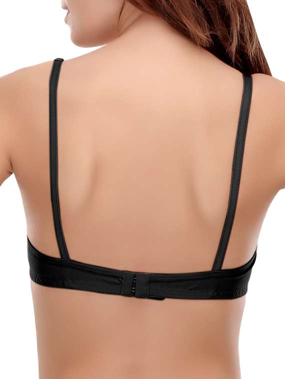 set of 3 bow patch solid bras - 14964782 - Standard Image - 4