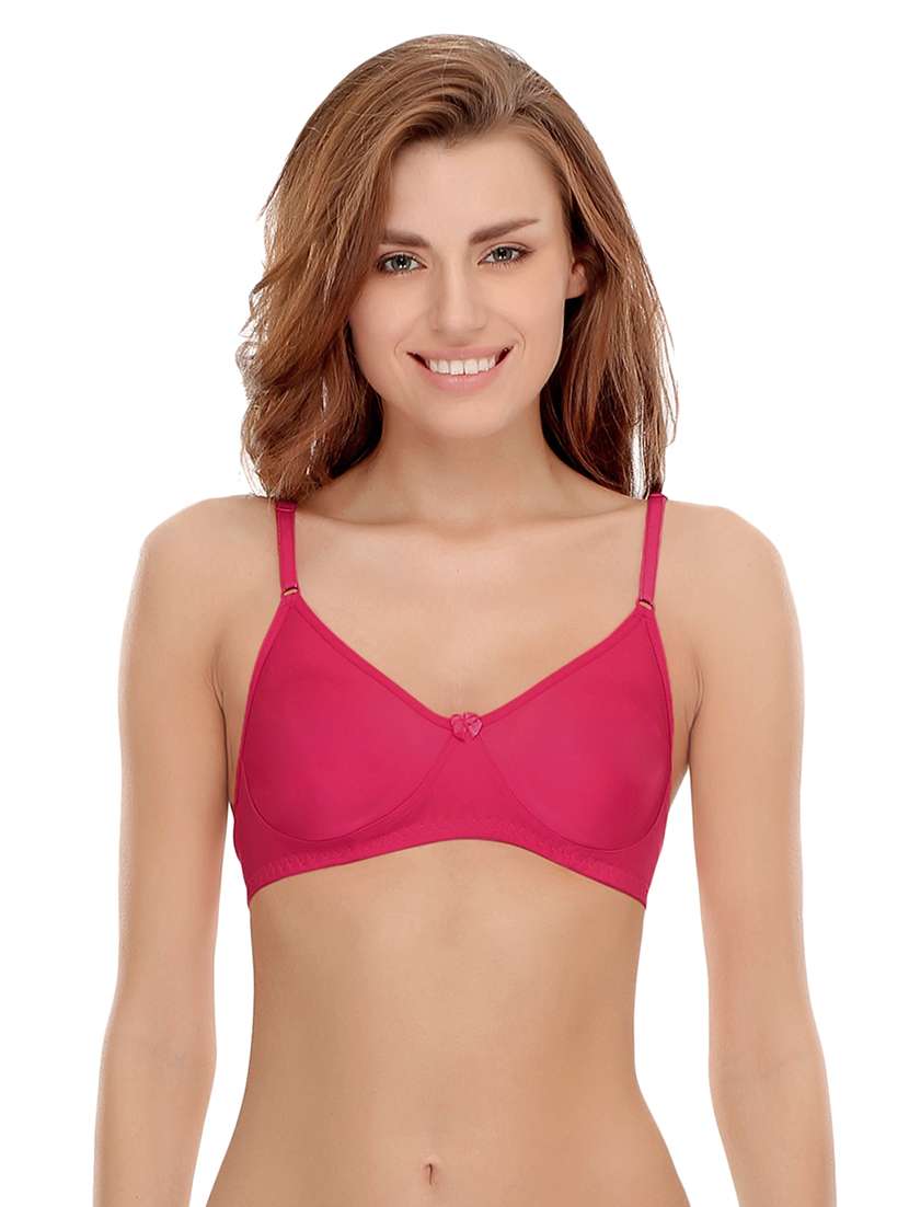 set of 3 bow patch solid bra  - 14964800 -  Standard Image - 4