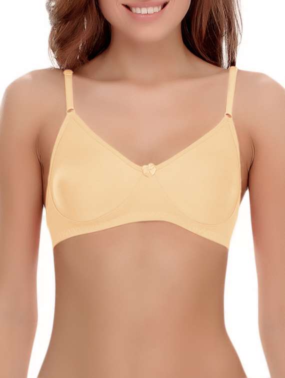 set of 3 multicolored solid cotton t-shirt bras - 14964802 -  Standard Image - 1