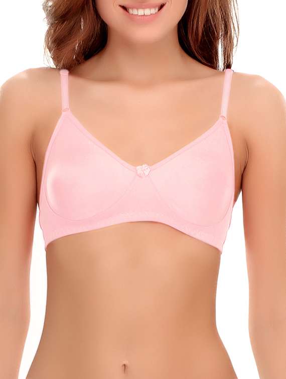 set of 3 pink solid cotton t-shirt bras - 14964808 -  Standard Image - 1