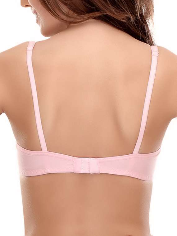 set of 3 pink solid cotton t-shirt bras - 14964808 -  Standard Image - 4