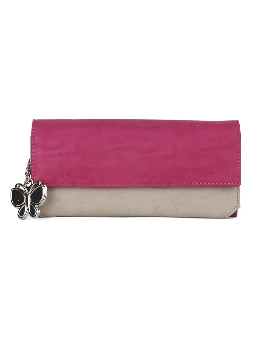 pink leatherette wallet