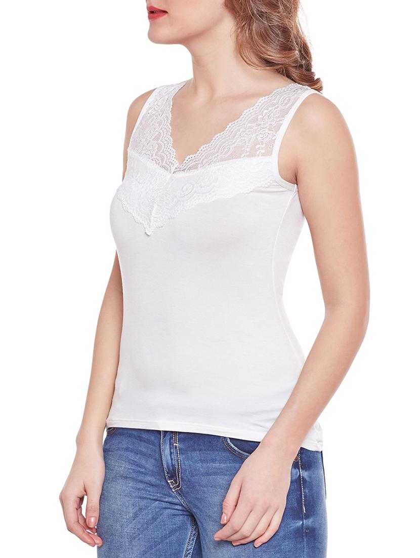 women's straight v neck top - 14966832 - Standard Image - 1