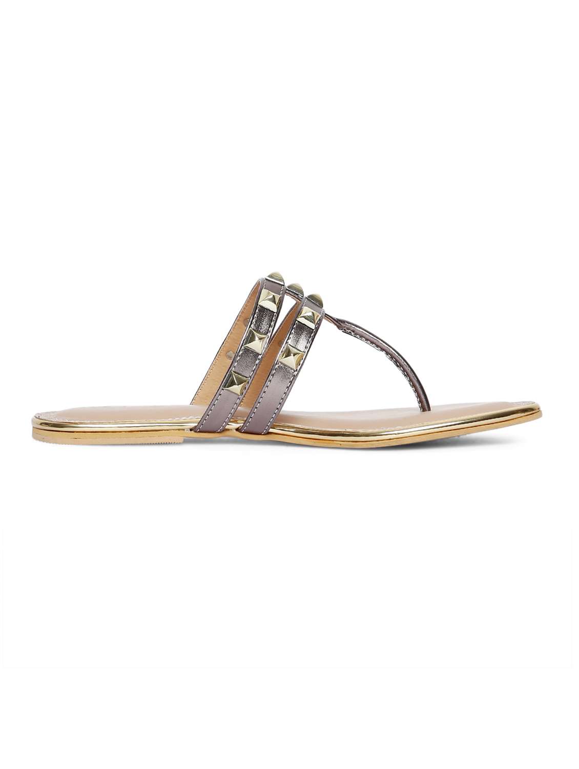 grey t-strap sandals - 14966850 -  Standard Image - 1