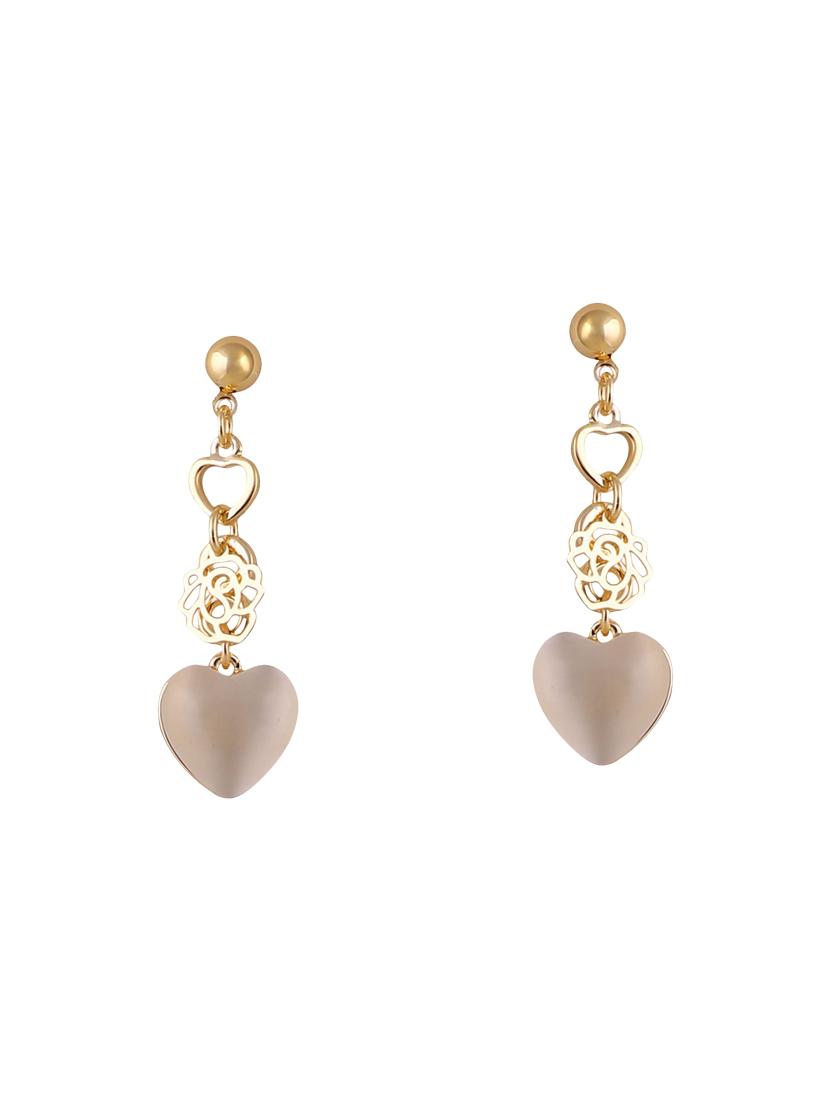 gold metal drop earrings - 14968421 -  Zoom Image - 0