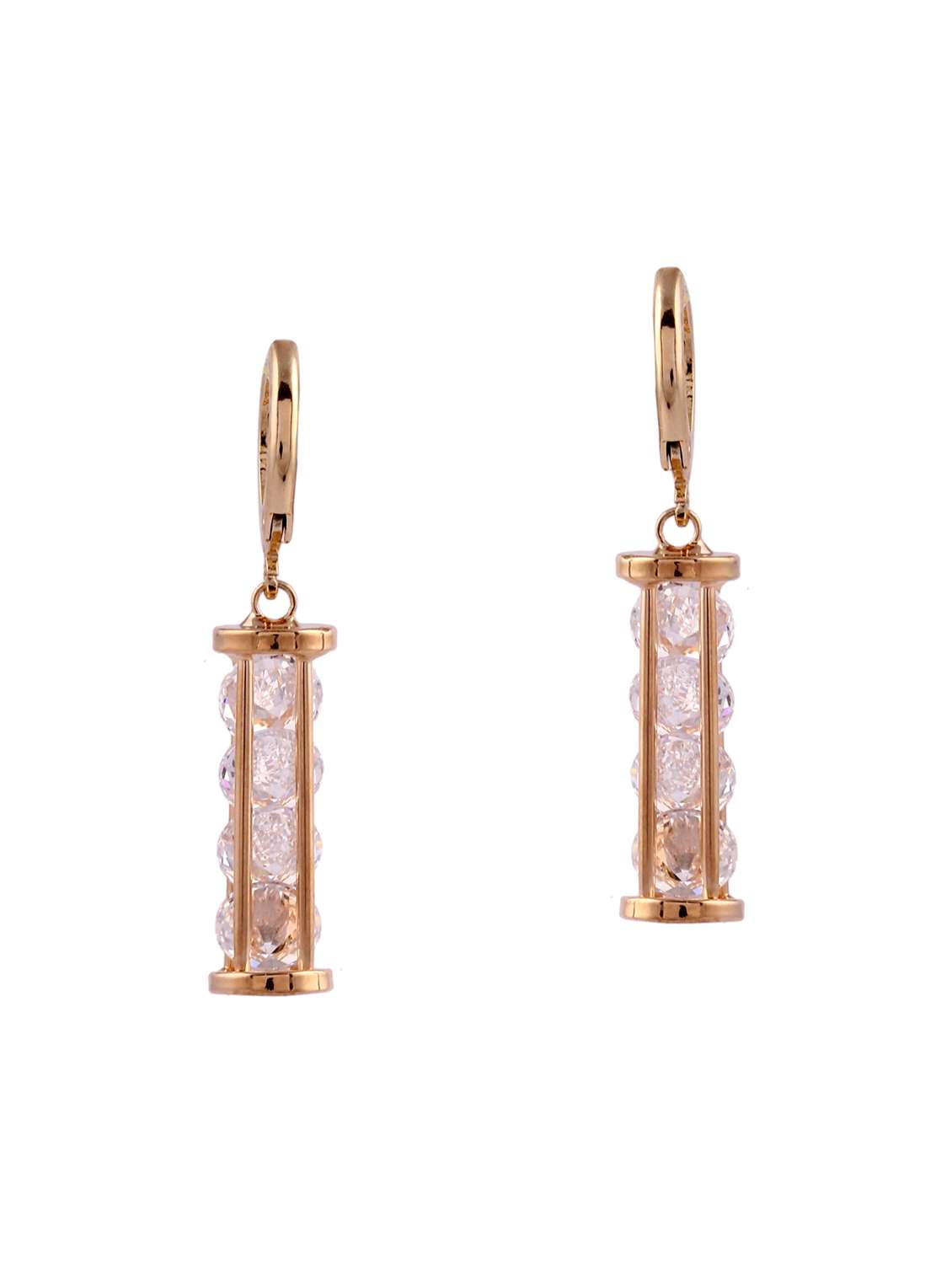 gold metal drop earrings