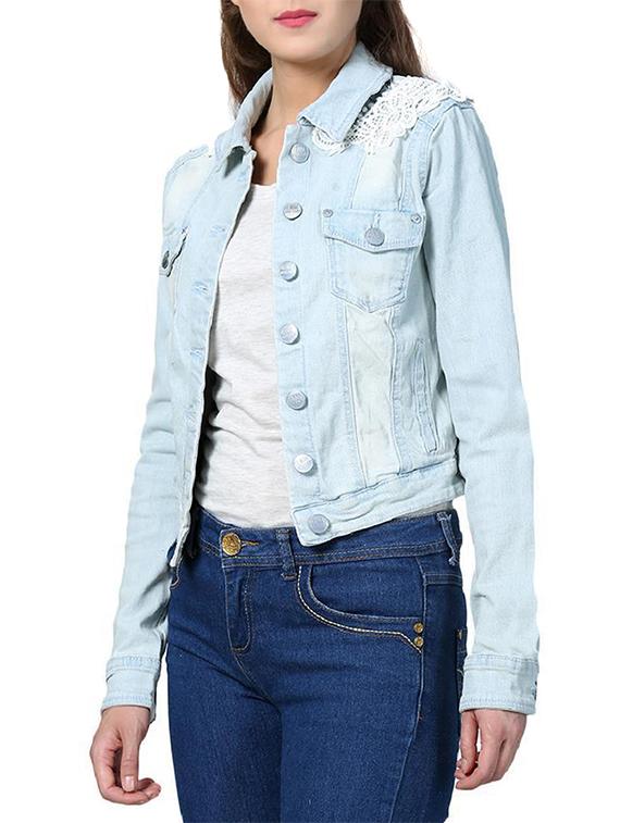 blue denim summer jacket - 14969657 - Standard Image - 1