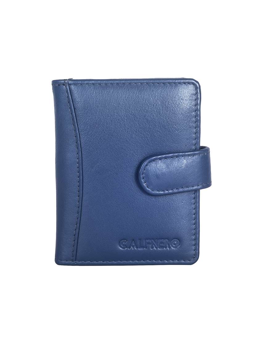 blue leather wallet