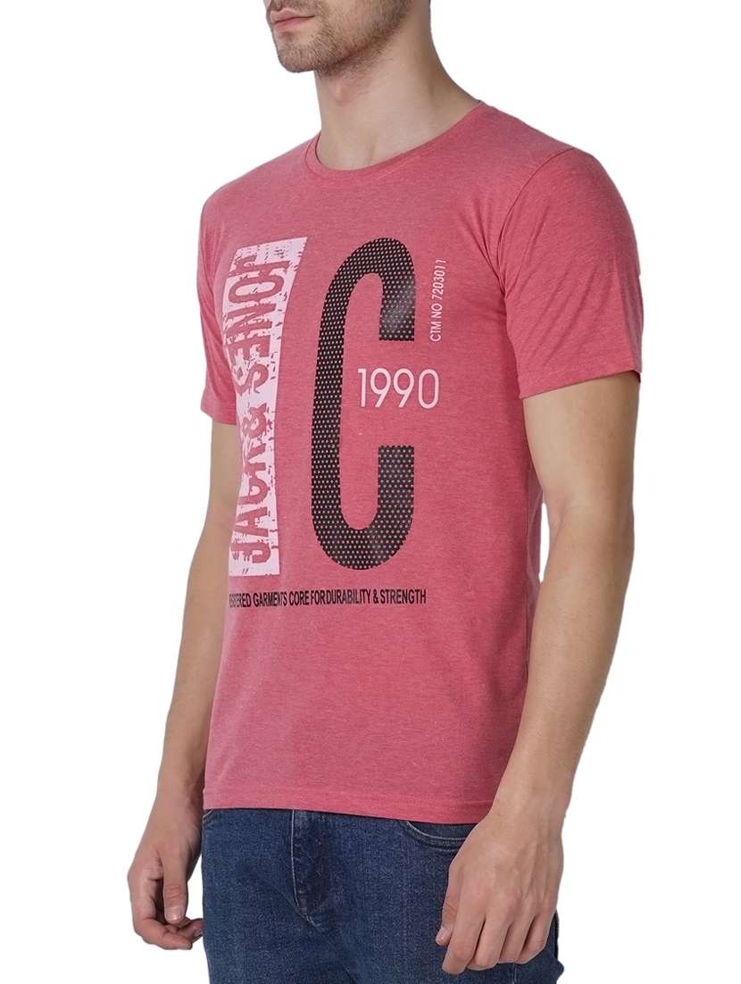 pink cotton front print tshirt - 14974196 - Standard Image - 1