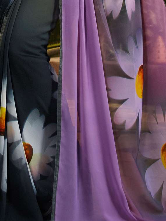 floral printed saree - 14986591 -  Standard Image - 1