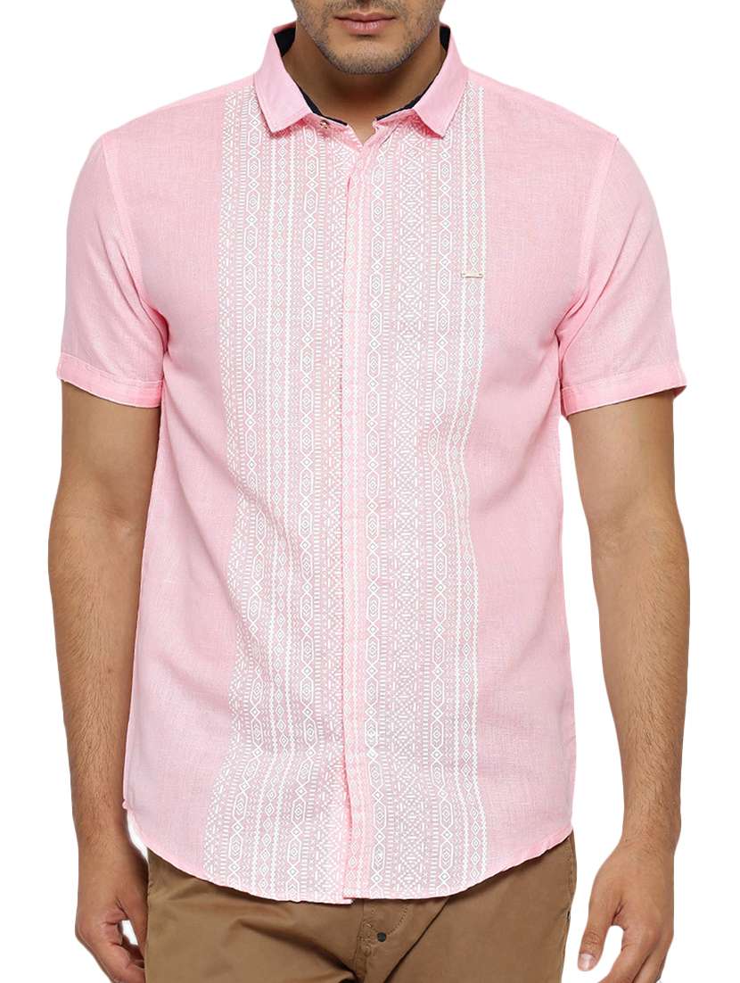 pink linen casual shirt