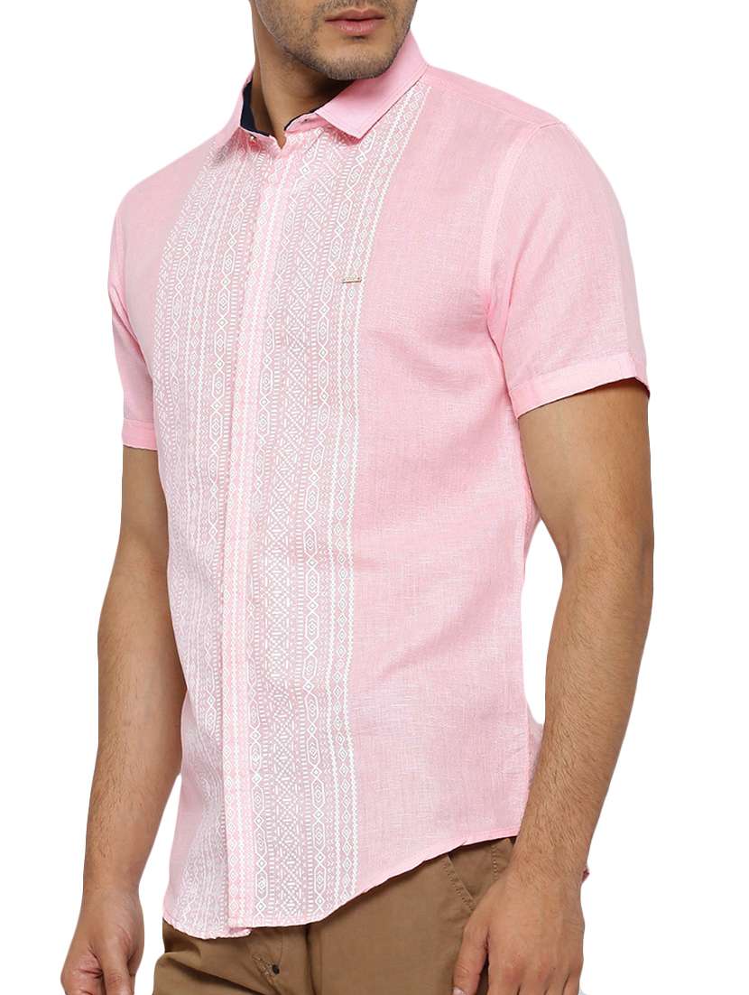 pink linen casual shirt - 14987049 -  Standard Image - 1