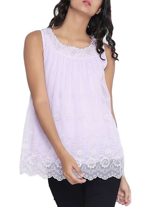 women's straight round neck top - 14987474 -  Standard Image - 0
