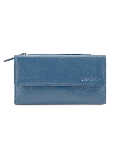 blue leather regular clutch - 14988067 -  Standard Image - 0