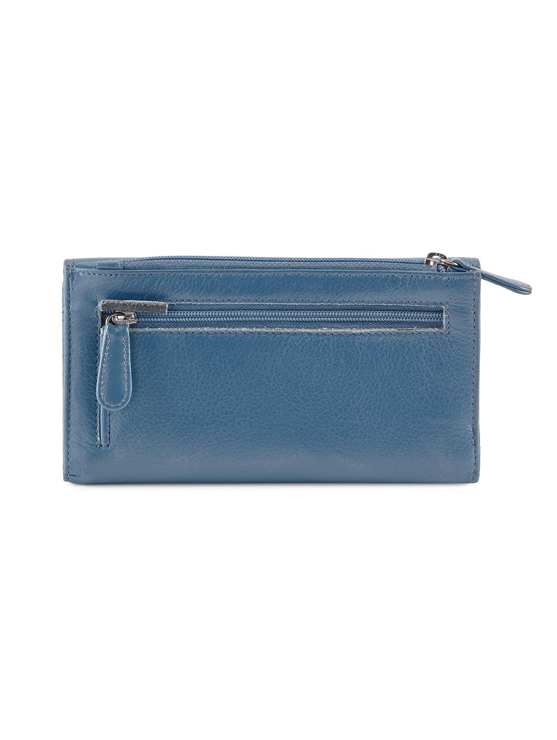 blue leather regular clutch - 14988067 - Standard Image - 1