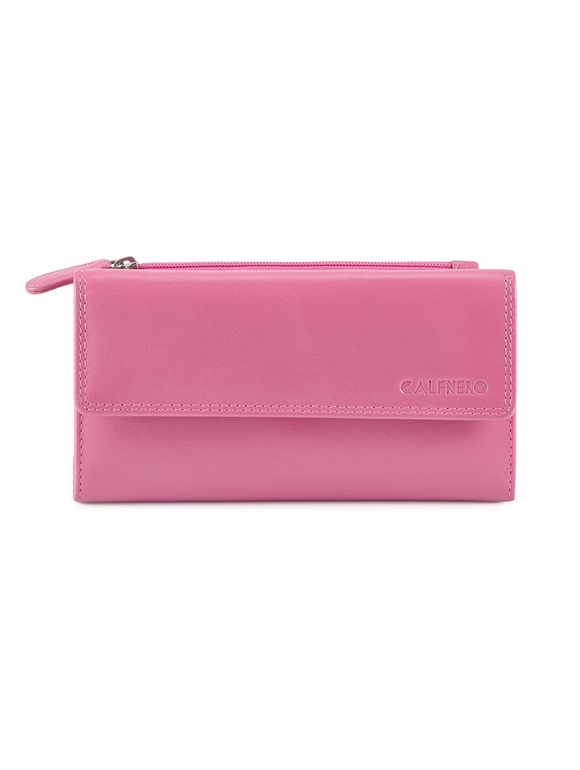 pink leather regular clutch - 14988068 -  Zoom Image - 0