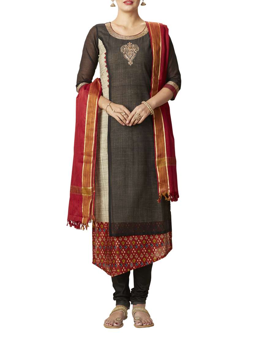 black asymmetric  stitched suit