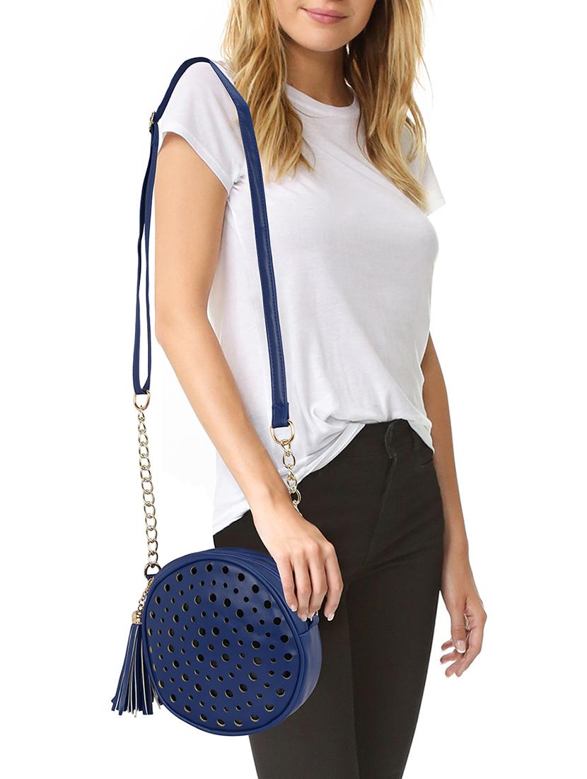 blue leatherette sling bag - 14992705 - Standard Image - 4