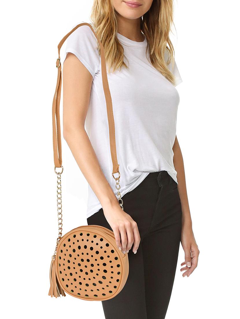 orange leatherette sling bag - 14992708 - Standard Image - 4