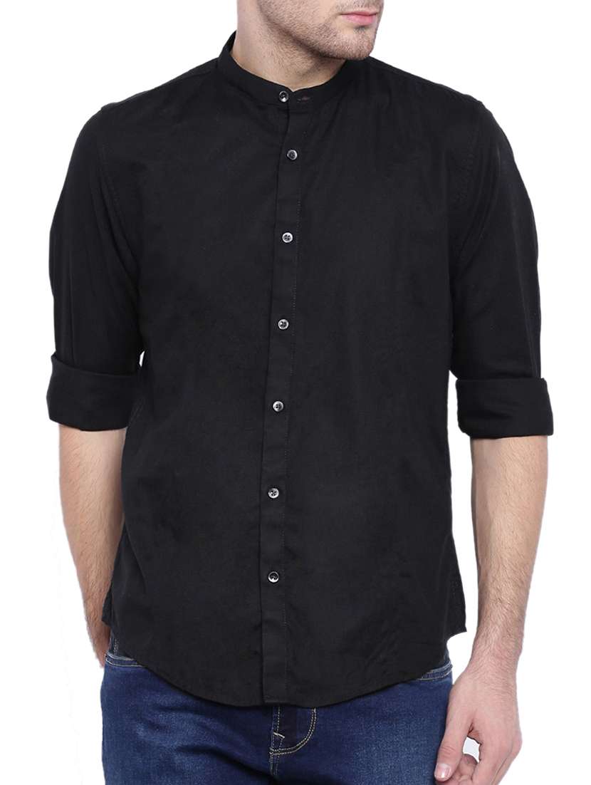black cotton casual shirt