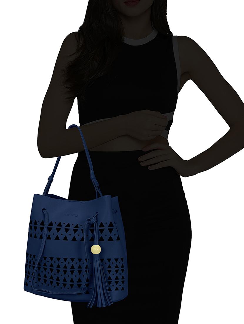 blue leatherette combo tote - 14993081 - Standard Image - 4