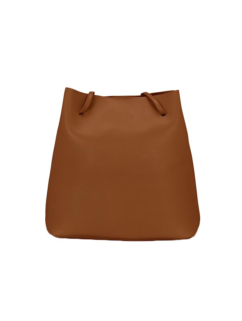 brown leatherette combo tote - 14993084 - Standard Image - 1