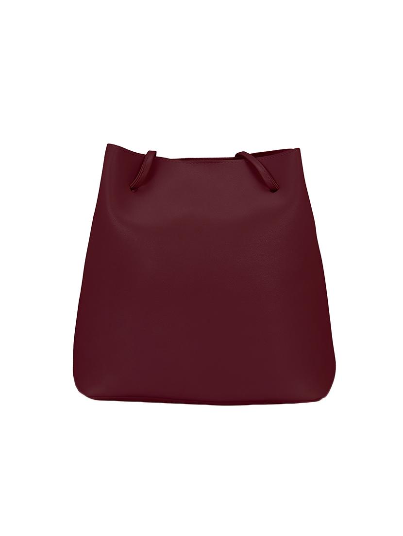 maroon leatherette  combo tote - 14993115 -  Standard Image - 1