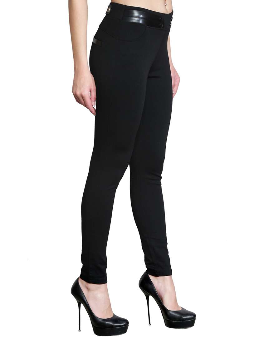 black cotton jeggings - 14993759 -  Standard Image - 1