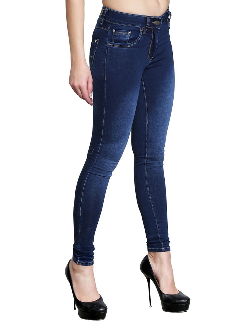 solid blue denim jeans - 14993771 -  Standard Image - 1