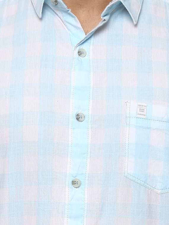 light blue cotton casual shirt - 14997158 - Standard Image - 4