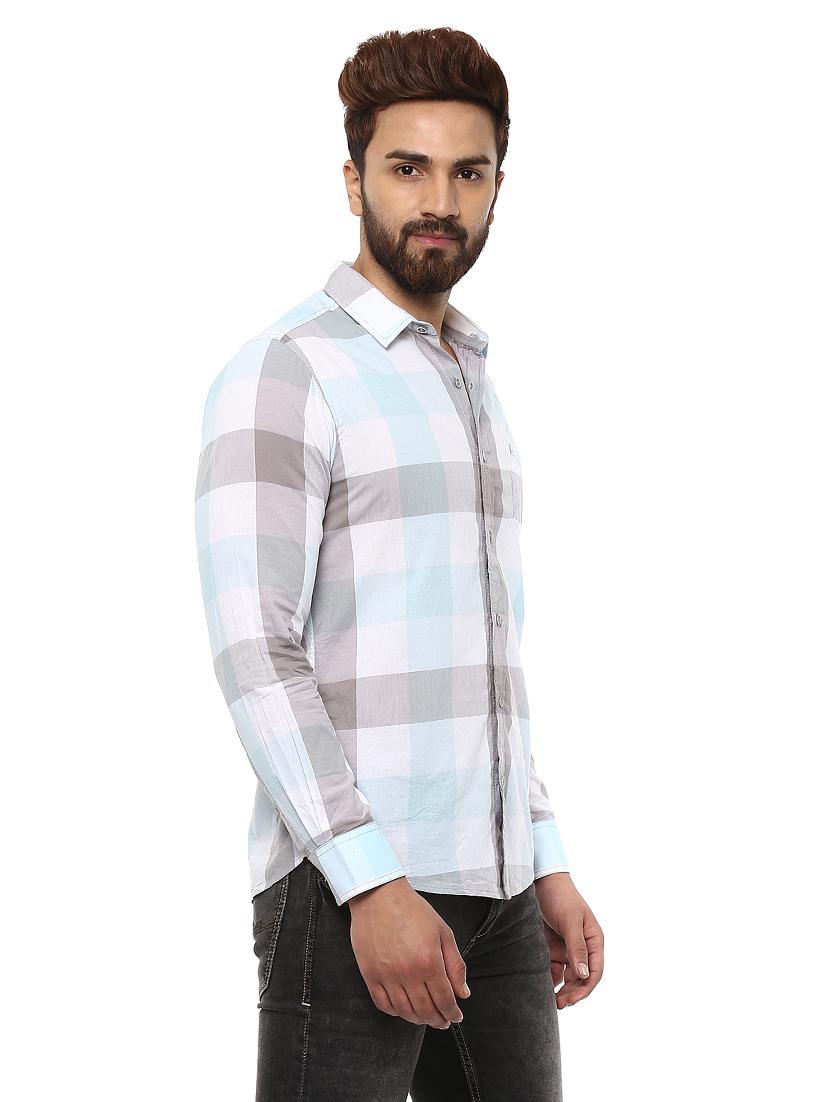 light blue cotton casual shirt - 14997167 - Standard Image - 1