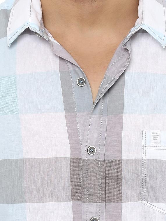 light blue cotton casual shirt - 14997167 - Standard Image - 4