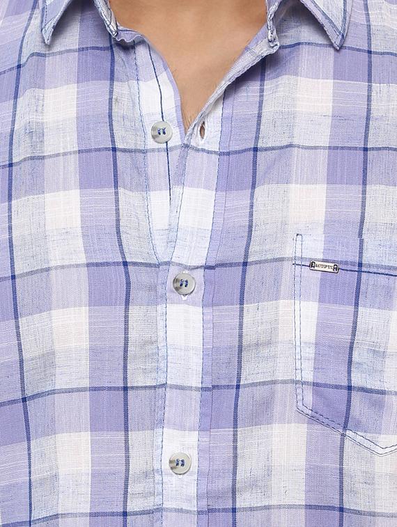 purple cotton casual shirt - 14997172 - Standard Image - 4