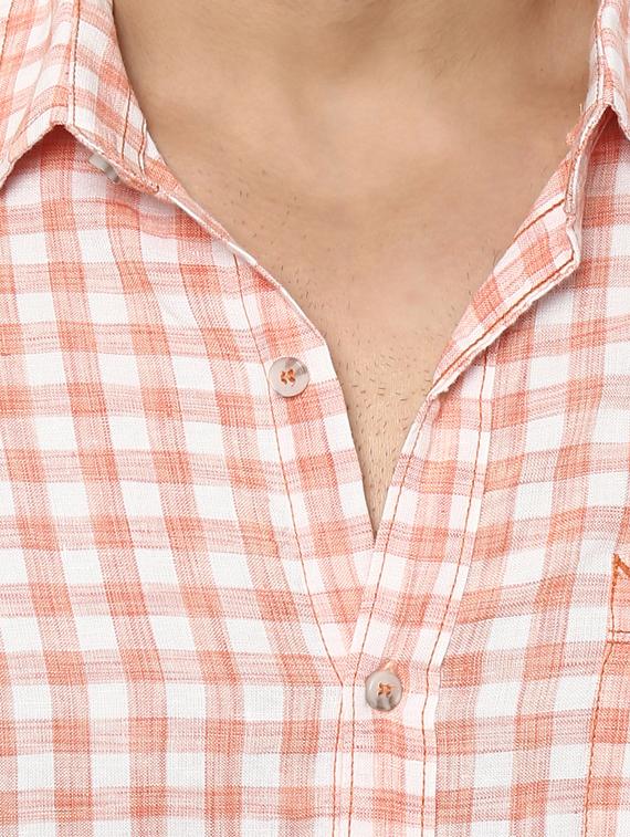 orange cotton casual shirt - 14997175 - Standard Image - 4