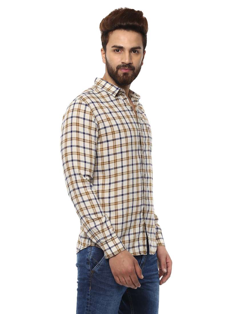 beige cotton casual shirt - 14997185 -  Standard Image - 1