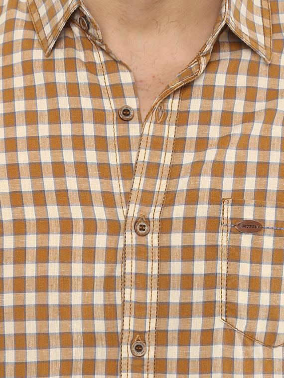 mustard cotton casual shirt - 14997187 - Standard Image - 4