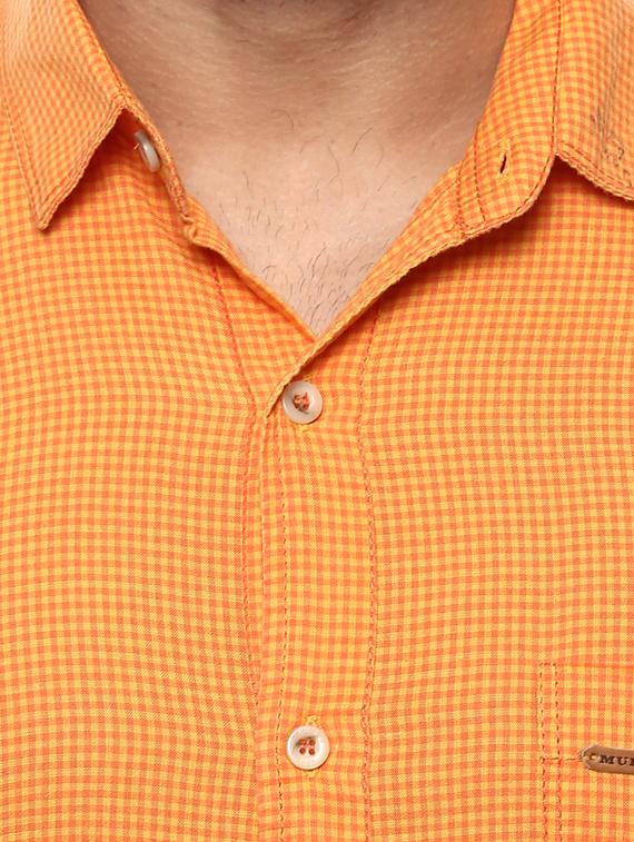 orange cotton casual shirt - 14997190 - Standard Image - 4
