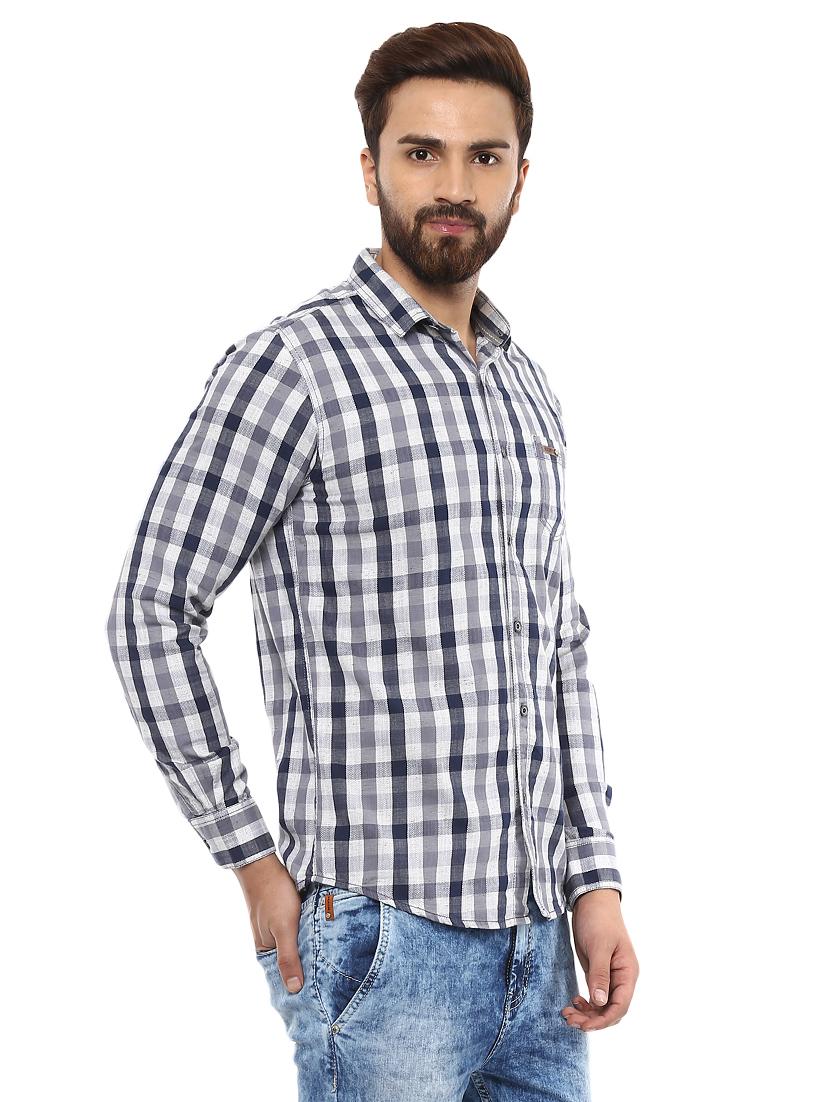 grey cotton casual shirt - 14997208 -  Standard Image - 1