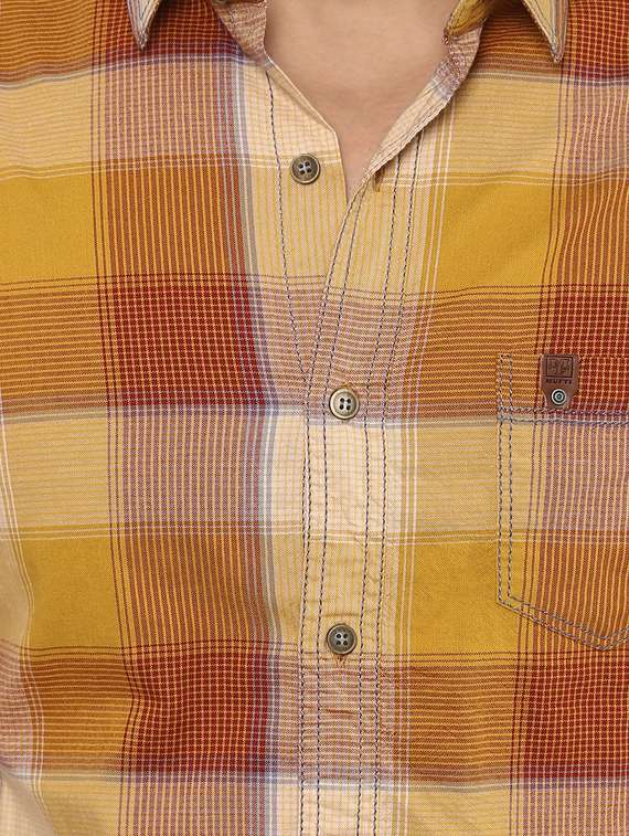 yellow cotton casual shirt - 14997213 - Standard Image - 4